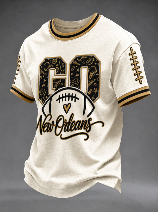 Men's America Football Printed T-shirt