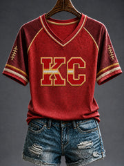 Women's Game Day Football Printed Casual T-Shirt
