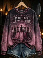 Women's in october we wear pink Regular Sweatshirt