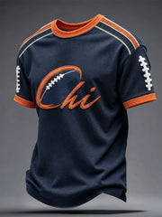 Men's Chicago Football Lover Bears Art Printed T-shirt
