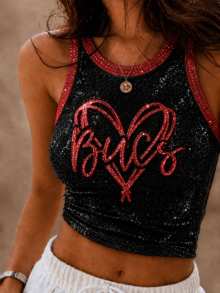 Women's Football Fan Print Casual Vest Top