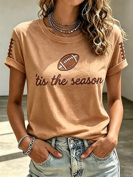 Women's Football Lovers Gameday Casual Tee