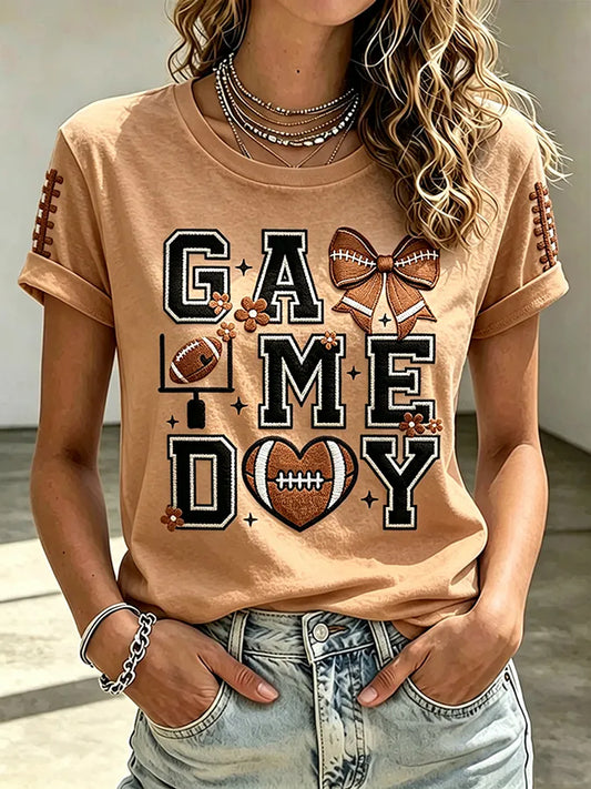 Women's Football Lovers Gameday Casual Tee
