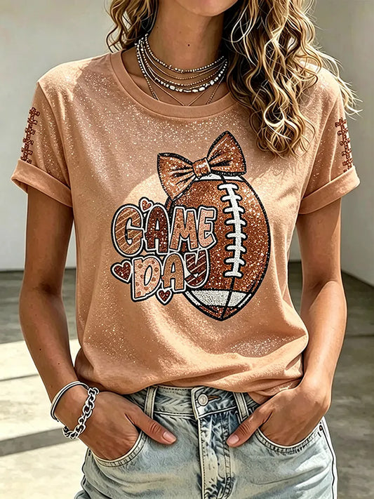 Women's Football Lovers Gameday Casual Tee