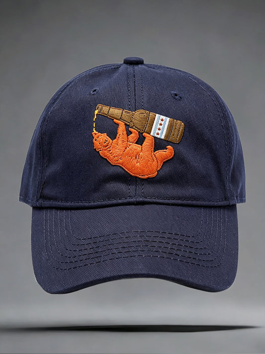 Unisex Chicago Football Lover Bear Art Printed Hat