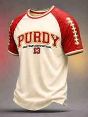 Men's Purdy No.13 Football Gameday Gift For Football Fans Casual Tee