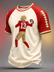 Men's Purdy No.13 Football Gameday Gift For Football Fans Casual Tee