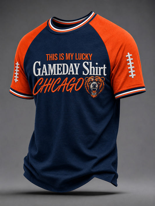 Men's This Is My Lucky Gameday Shirt Football Gameday Gift For Football Fans Casual Tee