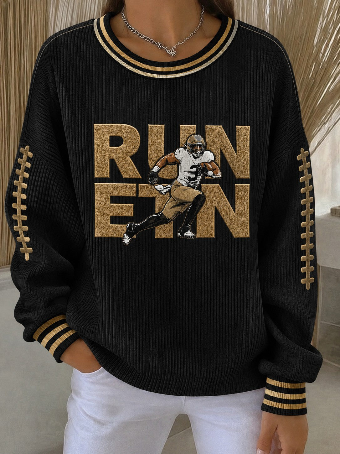 Women's Football Printed Sweatshirt