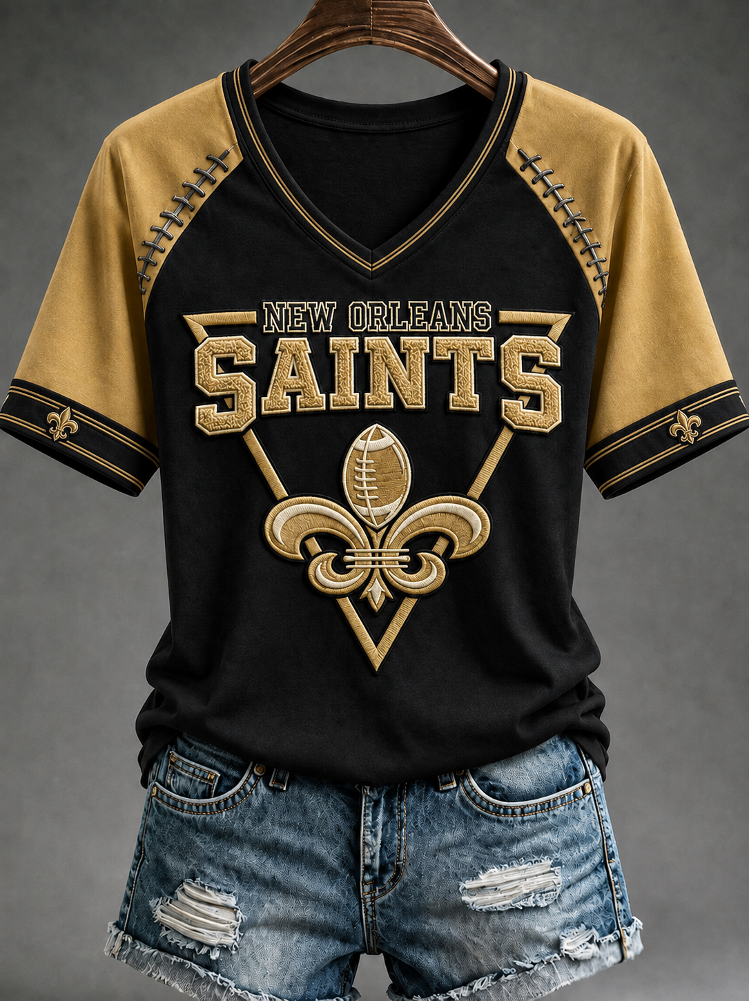 Women's V-neck off-shoulder short-sleeved T-shirt