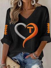 Women's Game Day Football Printed Casual T-Shirt