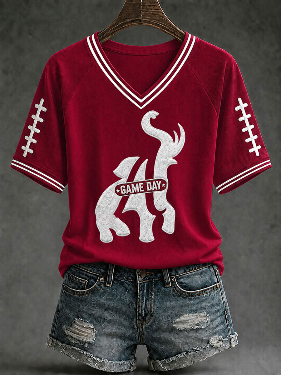 Women's Game Day Football Printed Casual T-Shirt