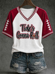 Women's Game Day Football Printed Casual T-Shirt