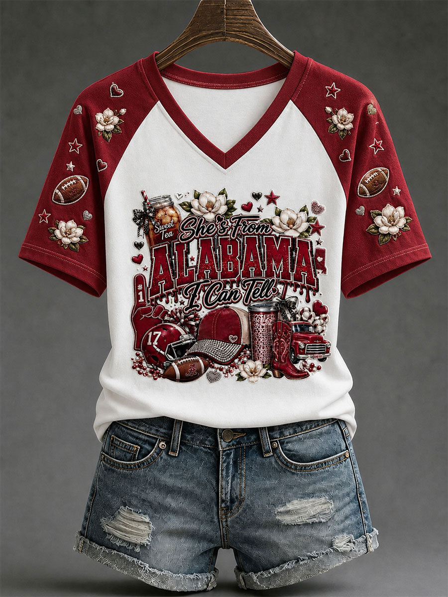 Women's Game Day Football Printed Casual T-Shirt