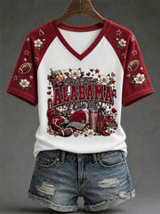 Women's Game Day Football Printed Casual T-Shirt