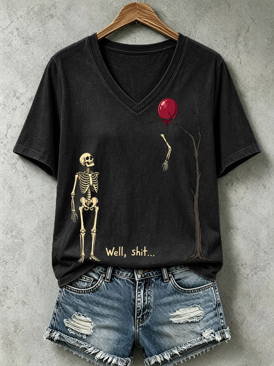 Women's Well Shit Skull T-Shirt