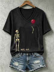 Women's Well Shit Skull T-Shirt