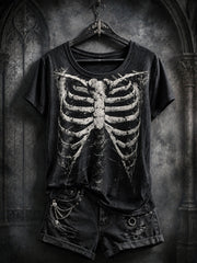 Women's Halloween Gothic Skull T-shirts
