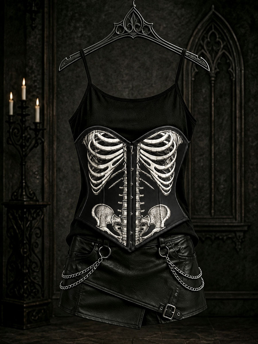 Women's Halloween Gothic Skull Vests