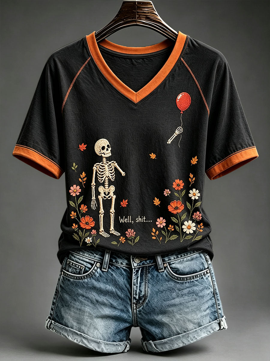 Women's Well Shit Skull T-Shirt