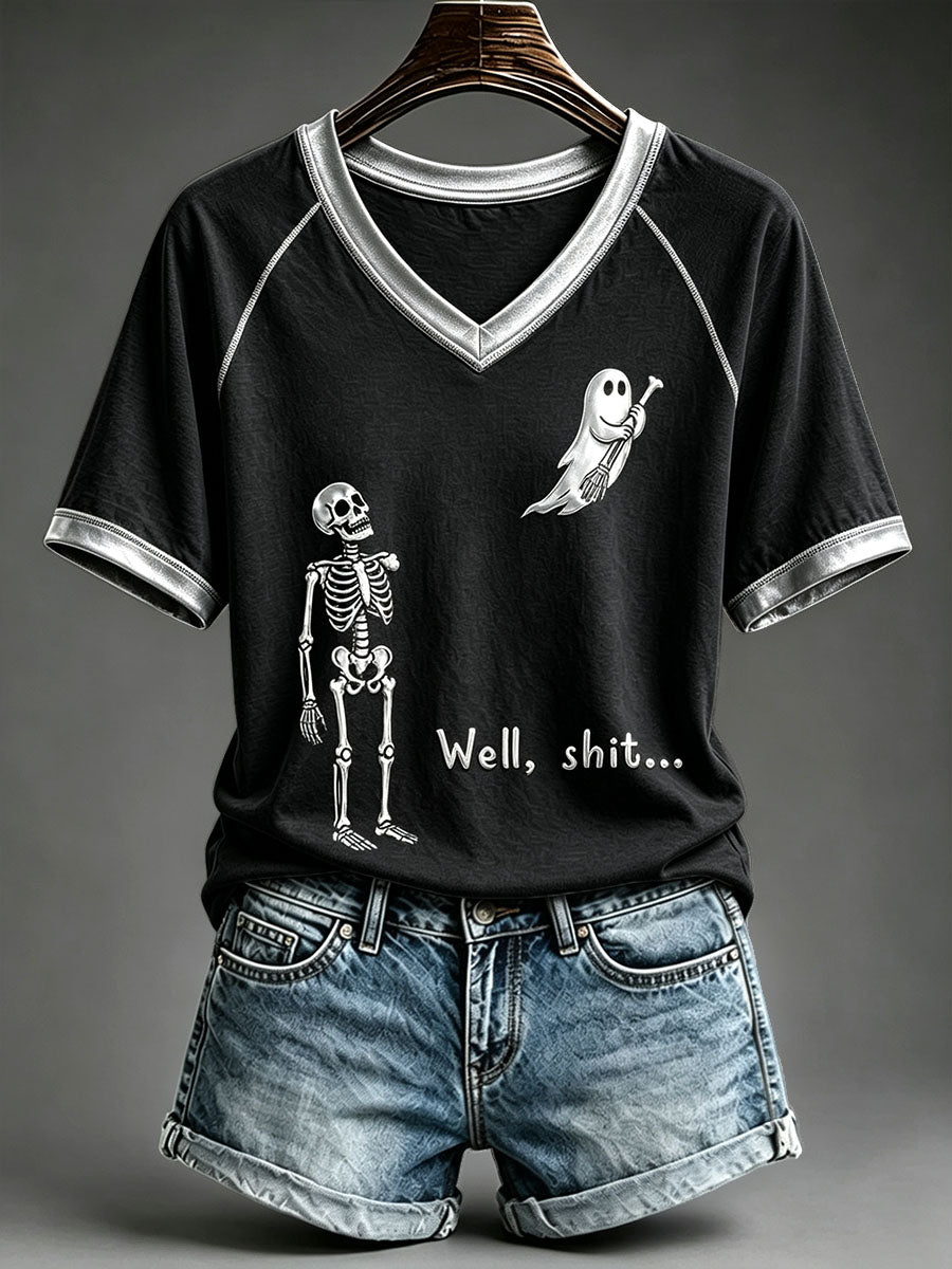 Women's Well Shit Skull T-Shirt