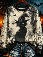Women's Halloween Witch Standard-Fit Sweatshirt