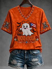 Women's Halloween in Puerto Rico short-sleeved T-shirt