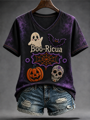 Women's Halloween in Puerto Rico short-sleeved T-shirt