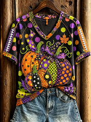 Women's Halloween Pumpkin short-sleeved T-shirt