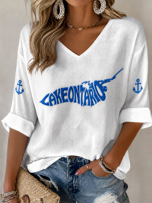 Women's Lake Ontario Printed Casual T-Shirt