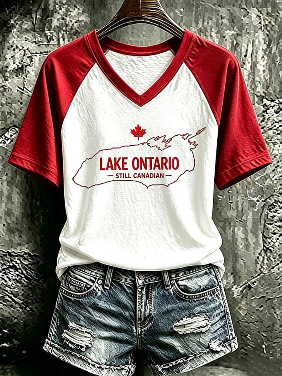 Women's Lake Ontario Printed Casual T-Shirt
