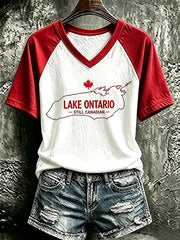 Women's Lake Ontario Printed Casual T-Shirt