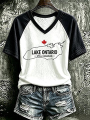 Women's Lake Ontario Printed Casual T-Shirt