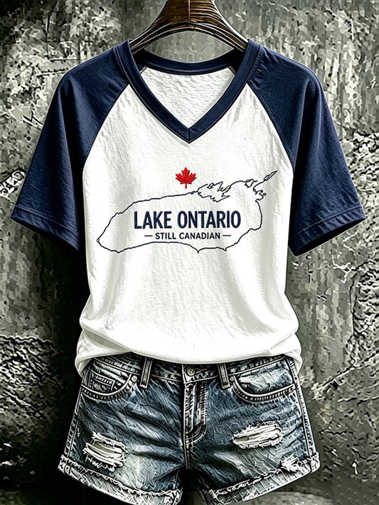 Women's Lake Ontario Printed Casual T-Shirt