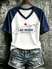 Women's Lake Ontario Printed Casual T-Shirt