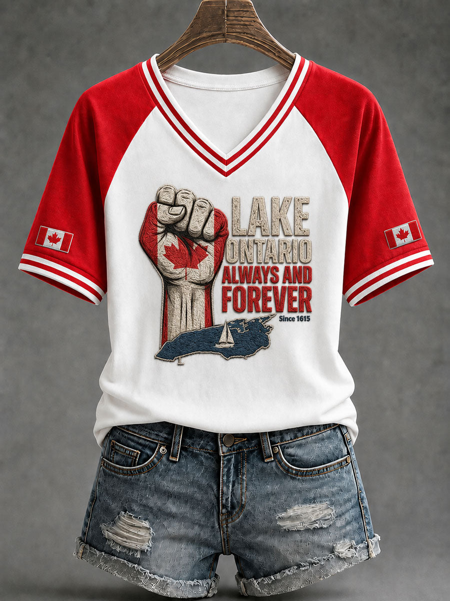 Women's Lake Ontario Printed Casual T-Shirt
