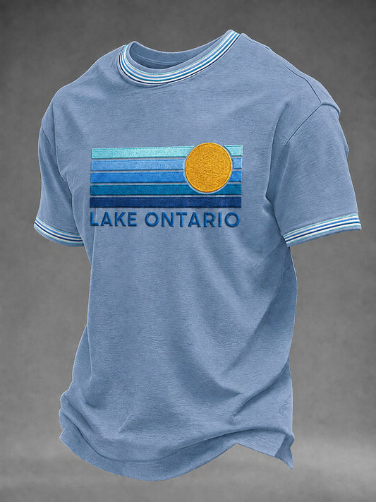 Men's Lake Ontario Printed Casual T-Shirt