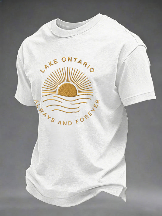 Men's Lake Ontario Printed Casual T-Shirt