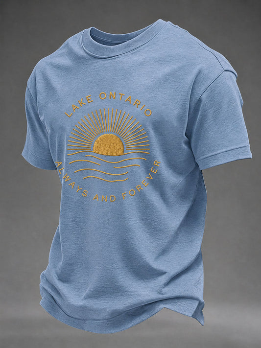 Men's Lake Ontario Printed Casual T-Shirt