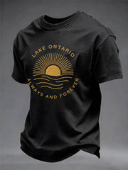 Men's Lake Ontario Printed Casual T-Shirt