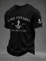 Men's Lake Ontario Printed Casual T-Shirt