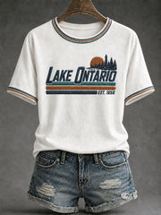 Women's Lake Ontario Printed Casual T-Shirt