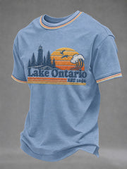 Men's Lake Ontario Printed Casual T-Shirt