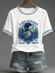 Women’s Lake Ontario Printed Casual T-Shirt