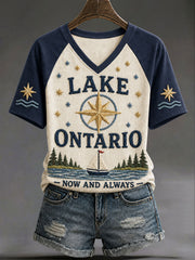 Women's "Lake Ontario. Now and Always" V-neck T-shirts