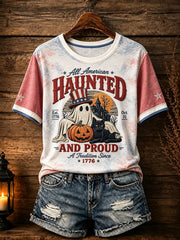 Women's Patriotic Design Halloween T-shirt