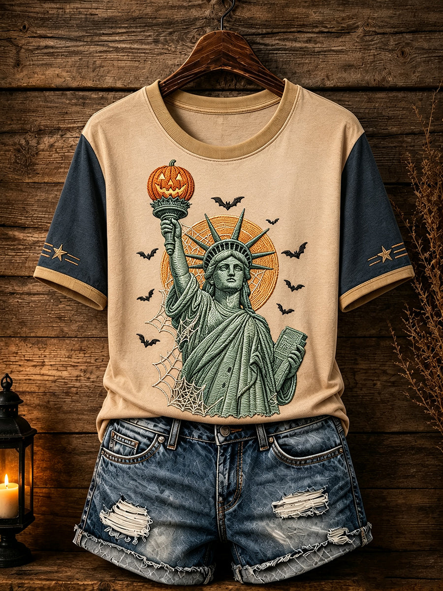 Women's Patriotic Design Halloween T-shirt