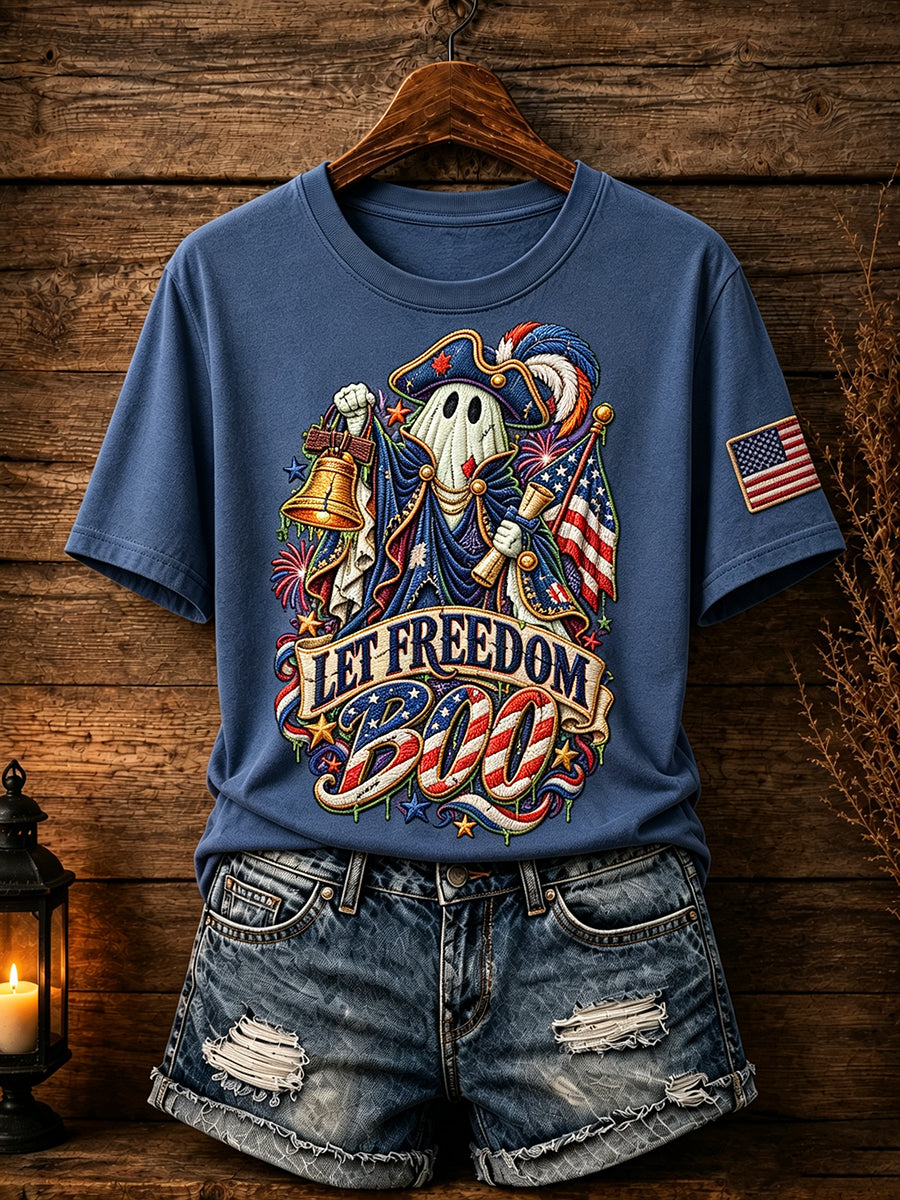 Women's Patriotic Design Halloween T-shirt