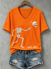 Women's "Well Shit" Skull T-Shirt