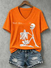 Women's "Well Shit" Skull T-Shirt
